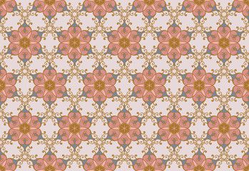 Seamless floral pattern in vintage style.
