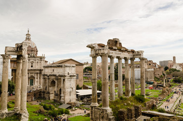 Fototapeta na wymiar roman ruins, Rome, Italy.
