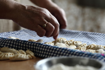 preparing ethnic caucasian food