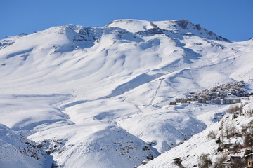 Fototapeta na wymiar Ski Resort in Santiago chile