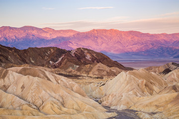 Sunrise at Zabriskie Point in Death Valley National Park, California, USA