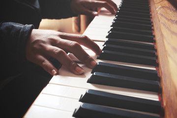 Woman playing piano