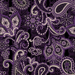 The pattern of mandalas and Paisley pattern in Indian style.