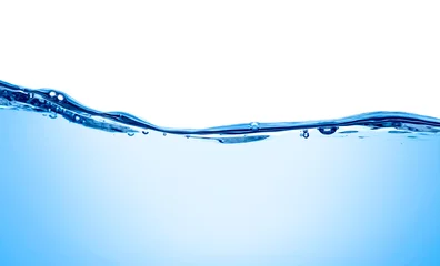 Rolgordijnen Water blue water wave liquid splash bubble drink