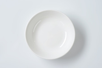 empty deep white plate