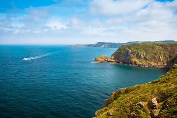 Fototapeta na wymiar coastal landscape Bretagne, France