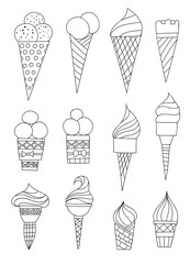 Hand  drawn ice cream