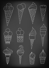 Hand  drawn ice cream