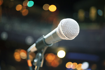 Microphone on stage,