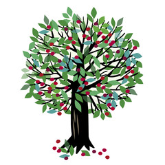 Illustration Cherry tree