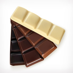 Chocolate bars, vector icon