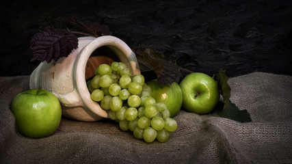 Weintrauben & Äpfel