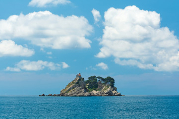 The island in the sea.