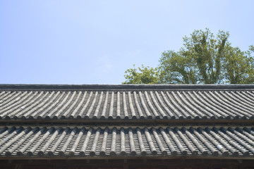 Naklejka premium 日本の瓦屋根