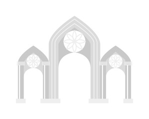 Arch vector icon isolated