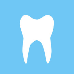 Vector illustration of white tooth