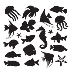 Fototapeta premium icons marine life