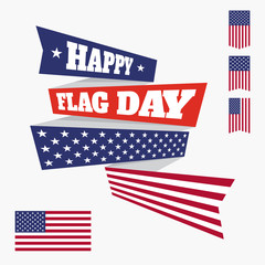 Obraz premium Happy Flag Day badge