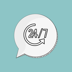 Call center design. Global communication. Flat illustration,