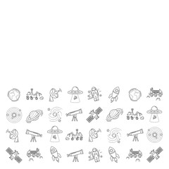 Vector set of space and astronomy icons