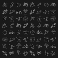 Vector set of space and astronomy icons