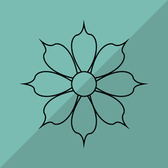 Flower vector. Garden icon. Colorfull illustration, floral design