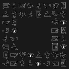 Vector icons set Creative process