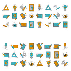 Vector icons set Creative process