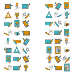 Vector icons set Creative process