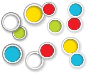 color vector background with bright 3D bubbles