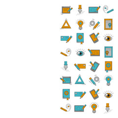 Vector icons set Creative process