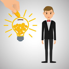 Save Money design. Financial item. Colorfull illustration, vecto