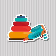 Toy design. Childhood icon. Flat illustration, vector graphic