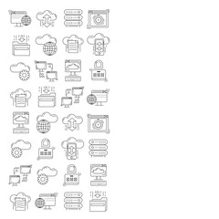 Cloud storage Vector icons set