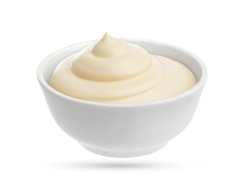 Mayonnaise isolated on white background.