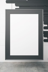 Blank frame in room