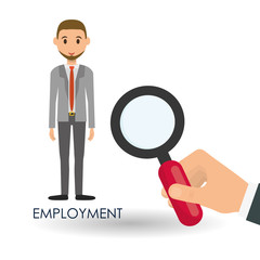 Employment design. Human resources  icon. Isolated illustration