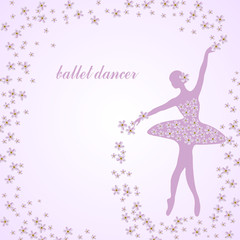 Fototapeta premium Tender ballerina with flowers