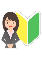 研修中の女性会社員