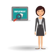 Employment design. Human resources  icon. Isolated illustration