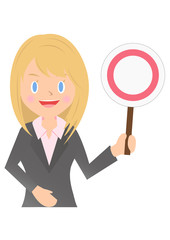 正解を表す女性会社員