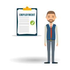Employment design. Human resources  icon. Isolated illustration
