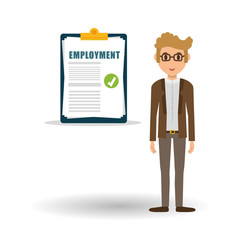 Employment design. Human resources  icon. Isolated illustration