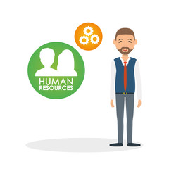 Human resources design. Person icon. Isolated illustration