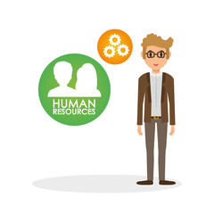 Human resources design. Person icon. Isolated illustration