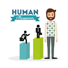 Human resources design. Person icon. Isolated illustration