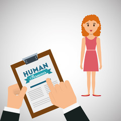 Human resources design. Person icon. Isolated illustration