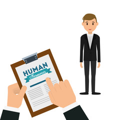 Human resources design. Person icon. Isolated illustration