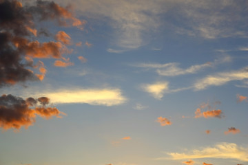 Beautiful blue sky with clouds