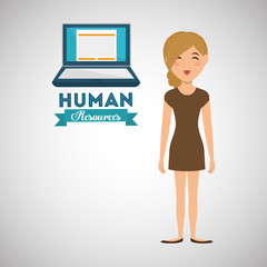 Human resources design. Person icon. Isolated illustration